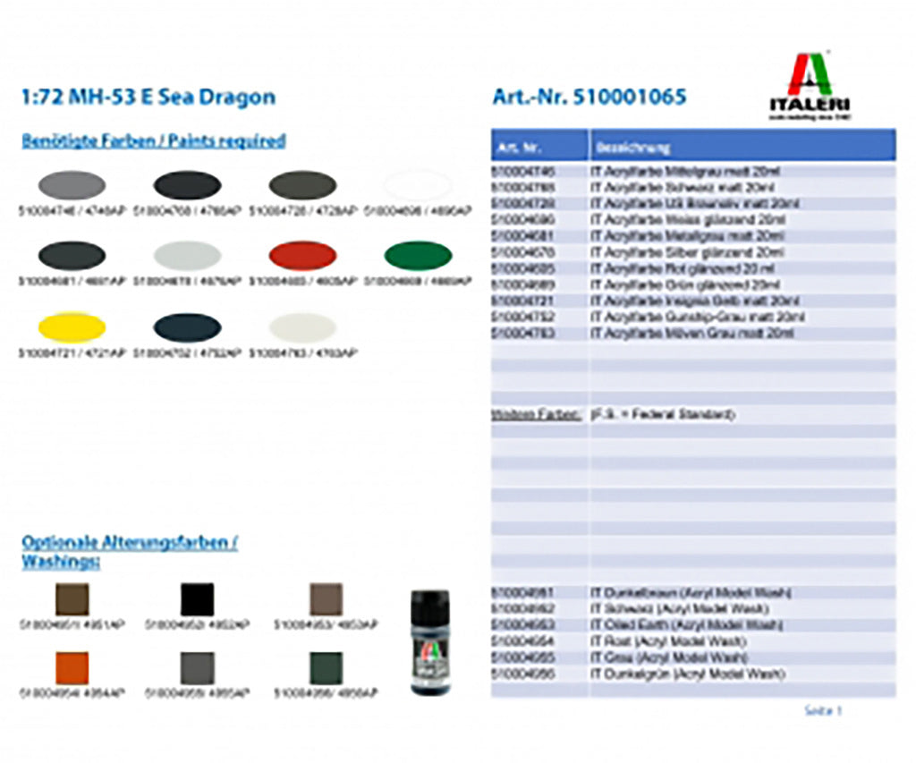 Italeri Mh-53 E Sea Dragon 1065