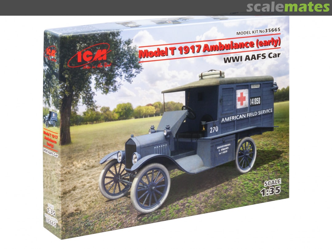 ICM 1/35 Model T 1917 Ambulance, WWI AAFS Car 35665 1