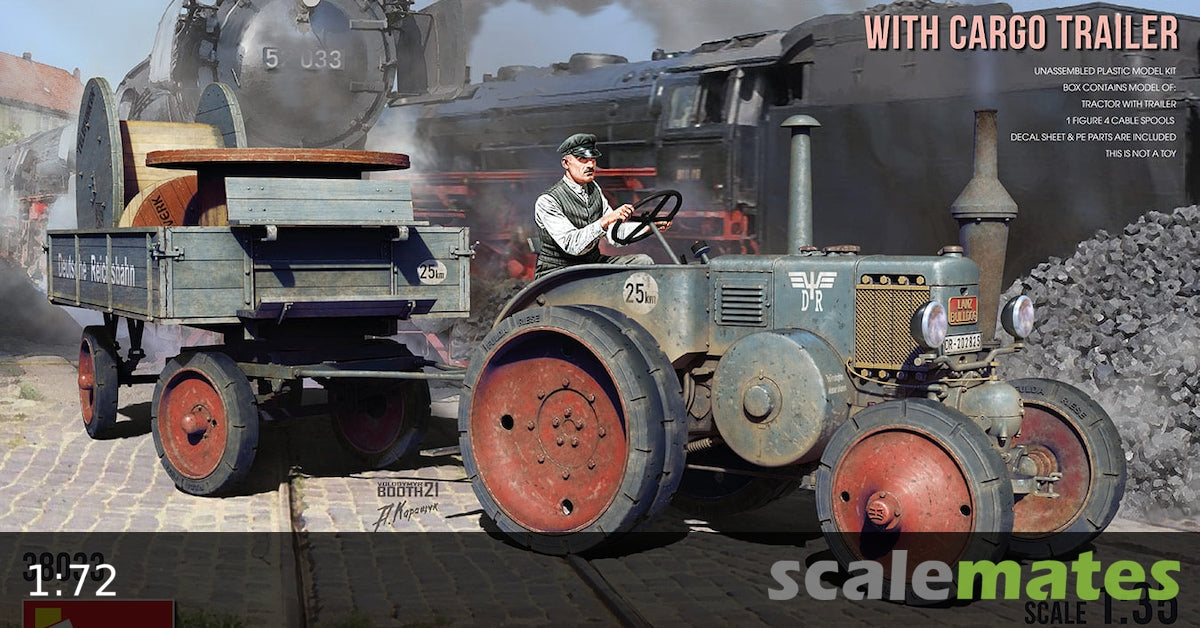 Miniart 1:35 - German Tractor D8511 Mod 1936 w/ Trailer