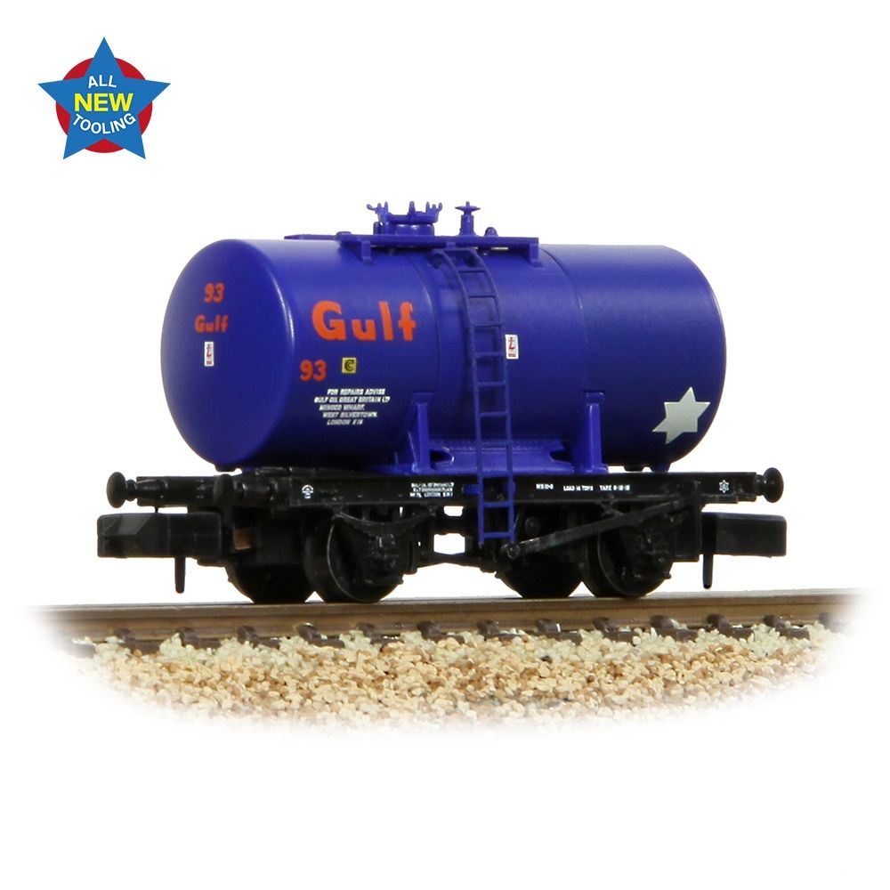 Graham Farish 14t Anchor-Mounted Tank Wagon 'Gulf' Blue 378-001A