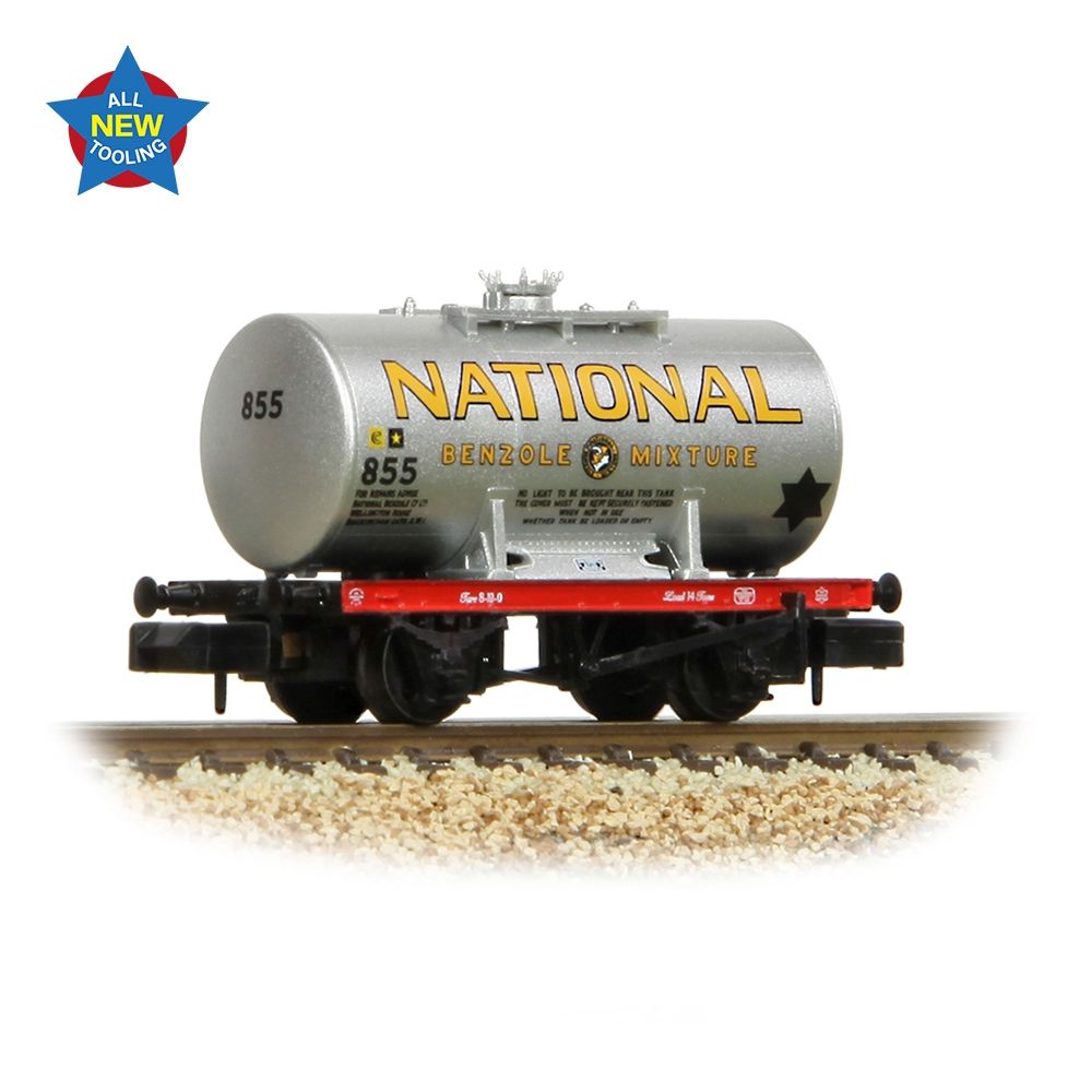 Graham Farish 14t Anchor-Mounted Tank Wagon 'National Benzole' Silver 378-002