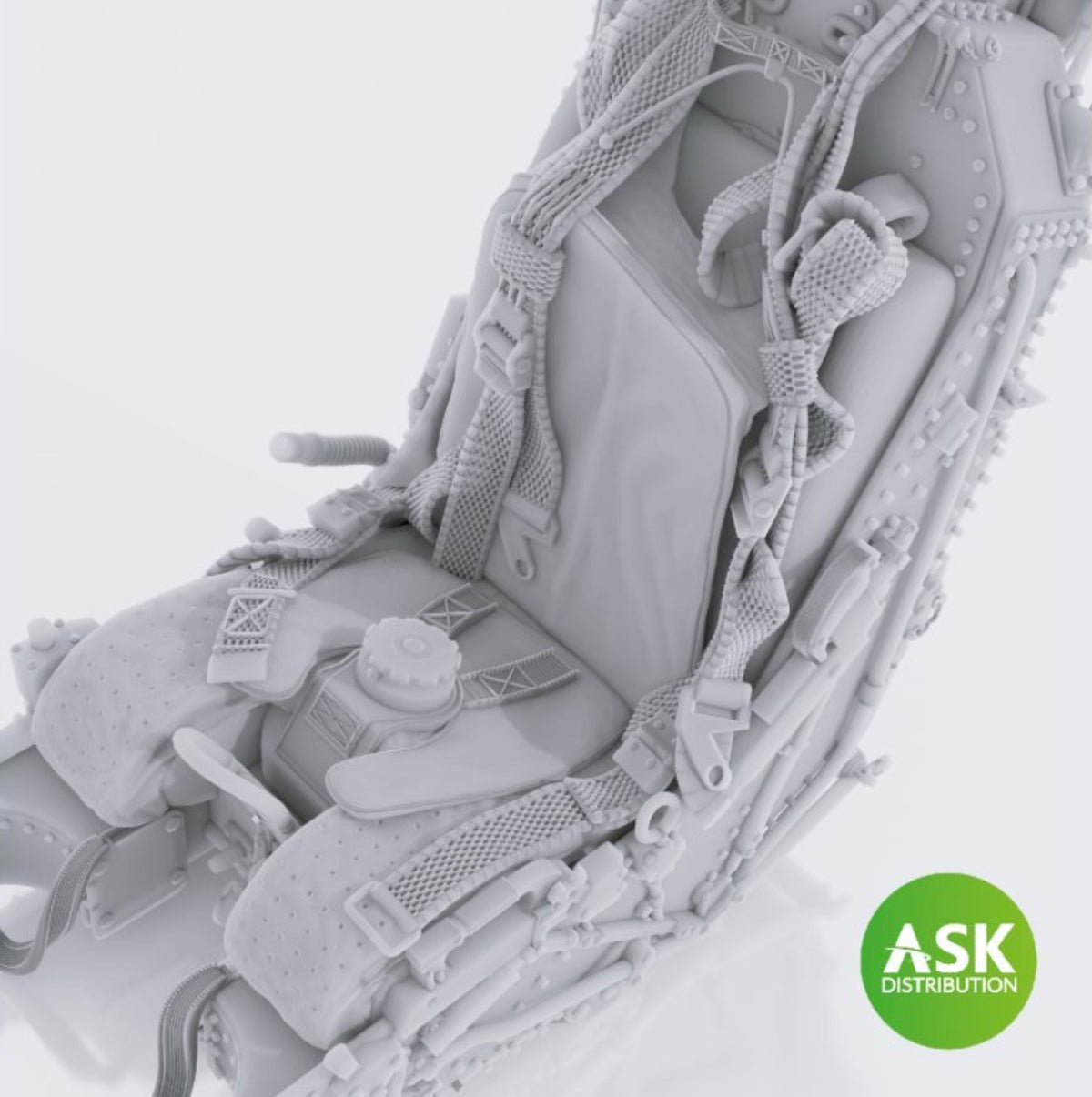 Martin-Baker Type 9B Mk.3 ejection seat for Sepecat Jaguar GR.1/GR.1A in 1/48 scale. Precisely 3D printed with integrated seat belts (designed to be used with Airfix kits)