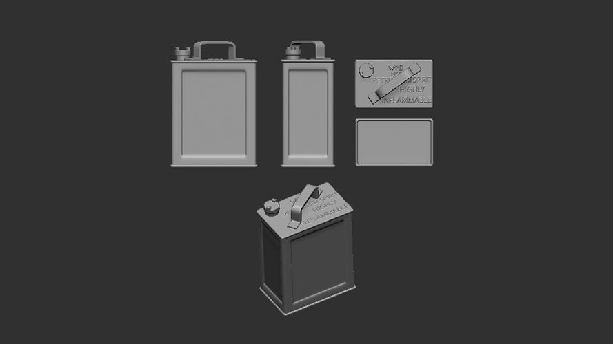 British Canister (2 Gal) WWII, Cat # 200-A720103d-printed, includes:- 10 pcs of British canisters (2 gal) WWII