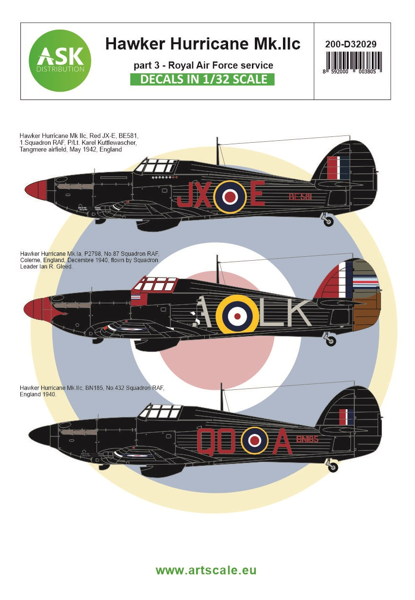 Hawker Hurricane Mk.IA / Mk.IIC part 3 - Royal Air Force service