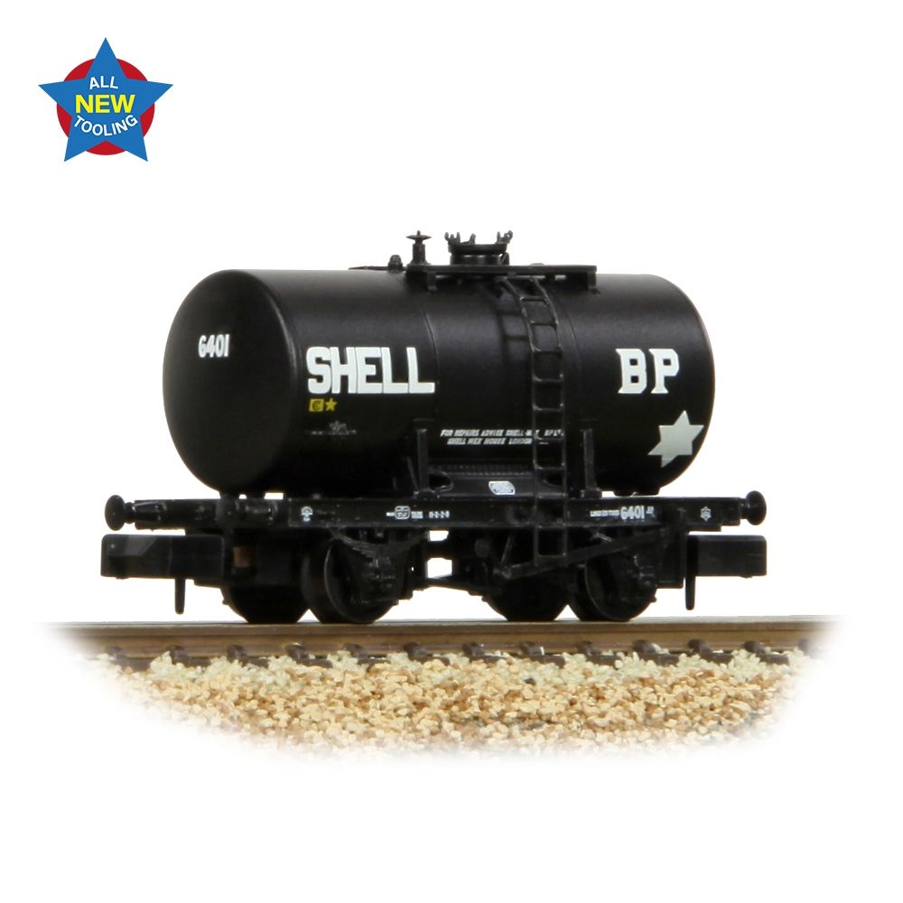 Graham Farish 20t Anchor-Mounted Tank Wagon 'Shell/Bp' Black 378-004