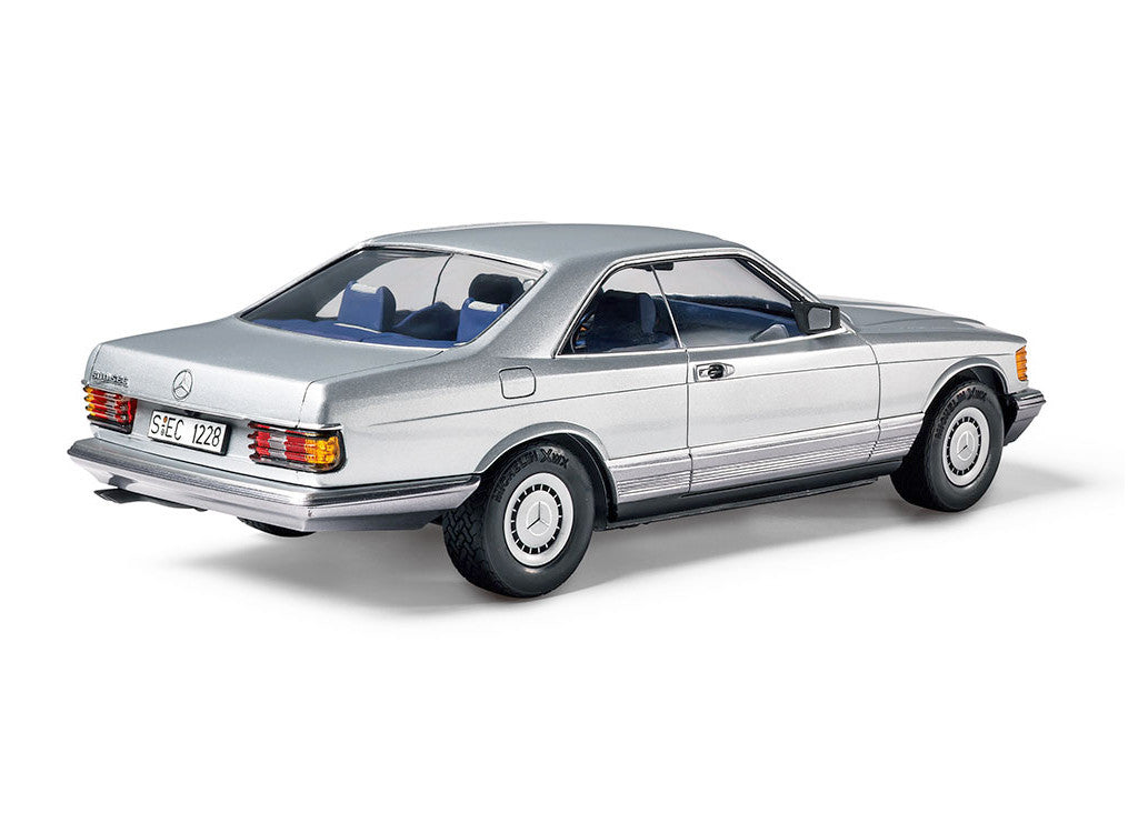 Silver Mercedes-Benz car on a white background