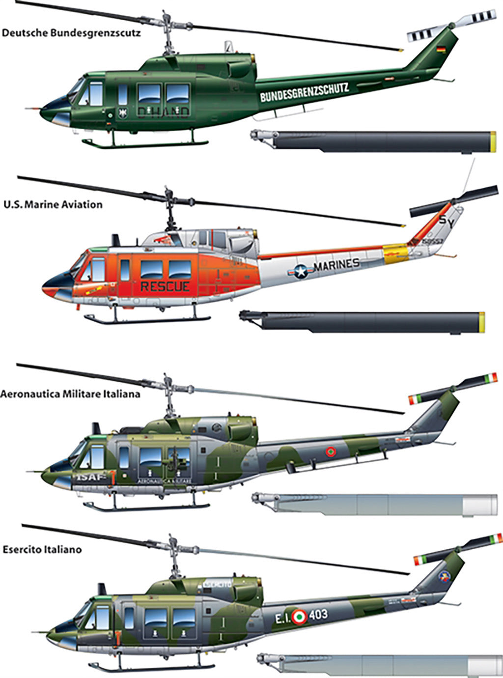 Italeri Ab 212 /Uh 1N 2692