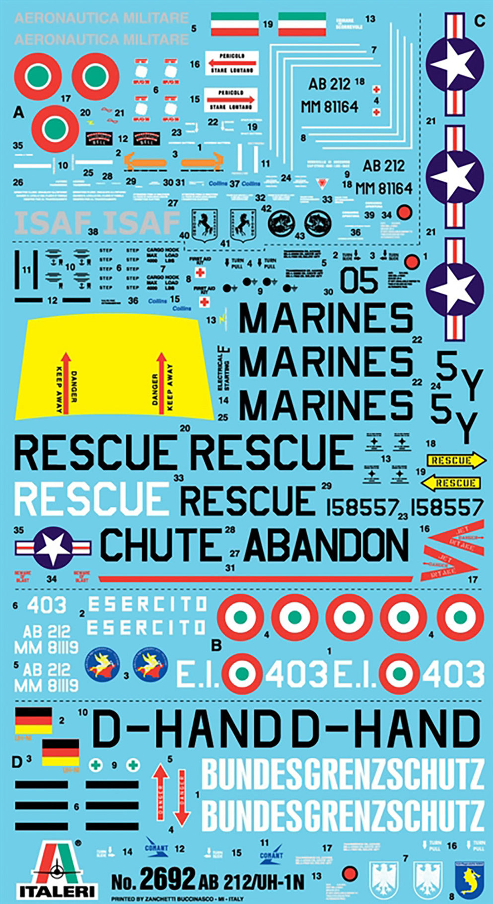 Italeri Ab 212 /Uh 1N 2692