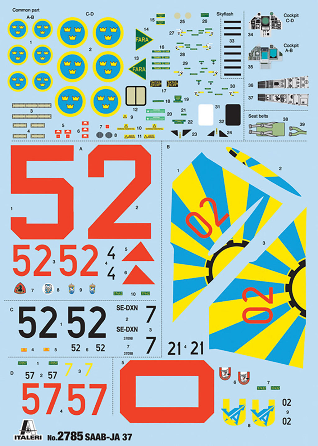 Italeri Saab Ja 37 Jaktviggen 2785