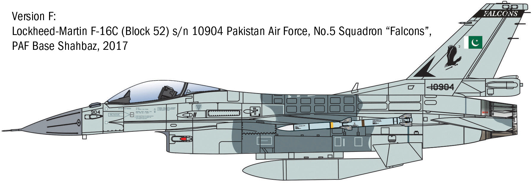 Italeri 1/48 F-16C Fighting Falcon 2825