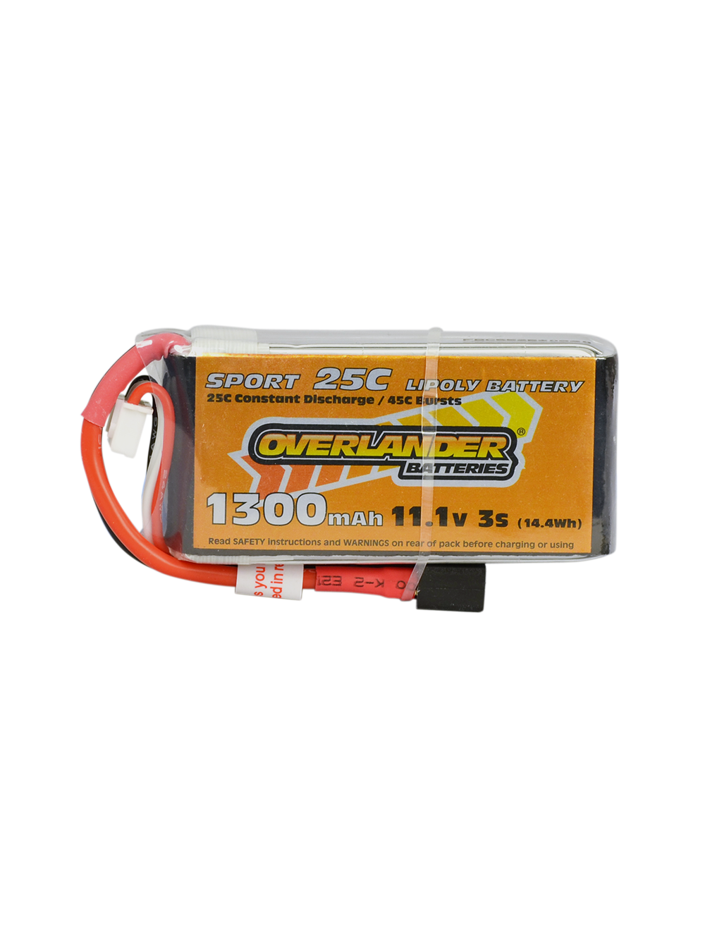 Overlander 1300mAh 11.1V 3S 25C Sport LiPo Battery XT60