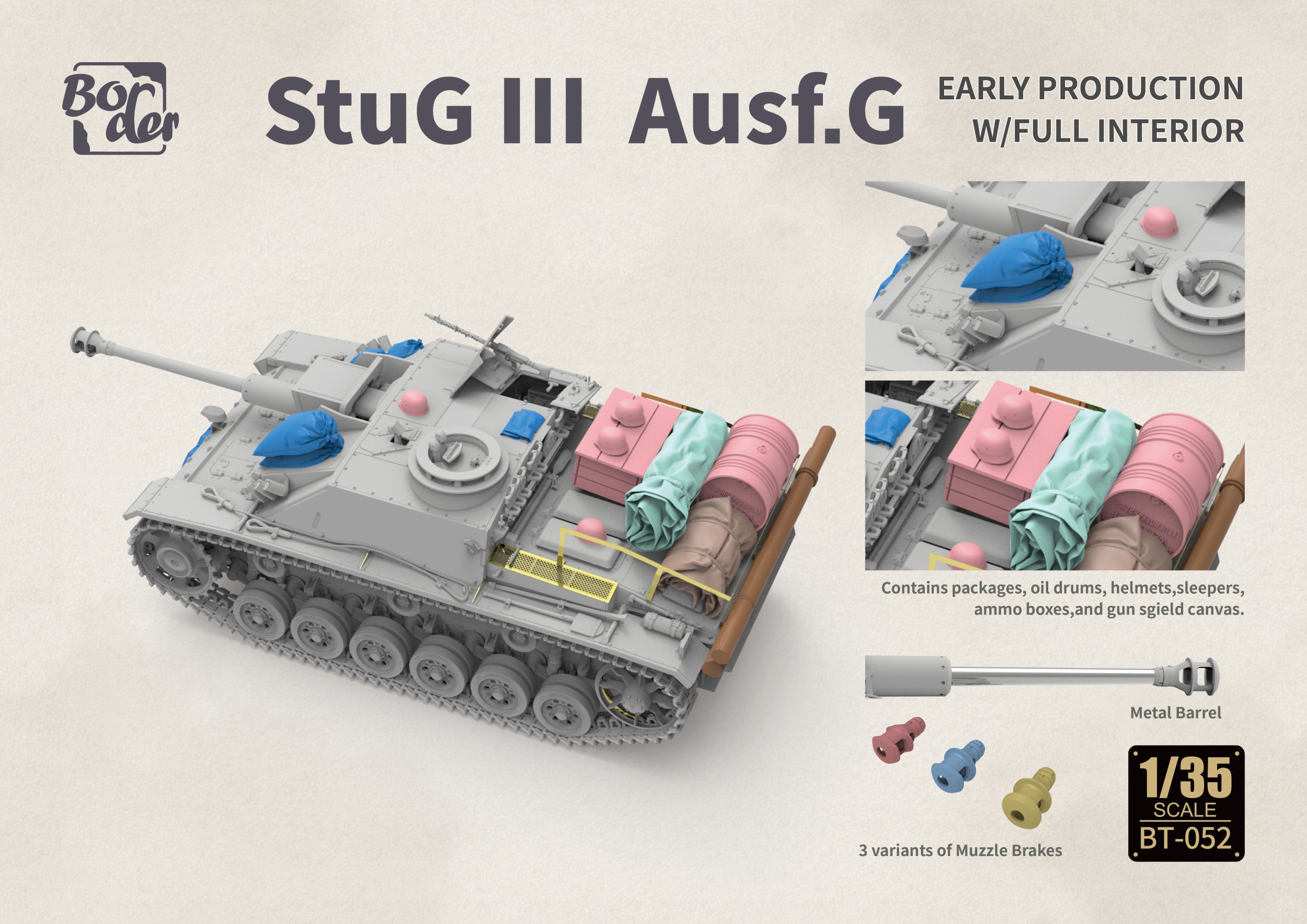 BT-052 Stug III Ausf. G Early Production with Full Interior