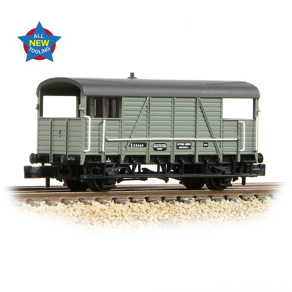 Graham Farish Se&Cr 25t 'Dance Hall' Brake Van BR Grey 378-027A