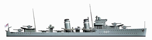 Tamiya 1/700 Hood & E Class Destroyer 31806
