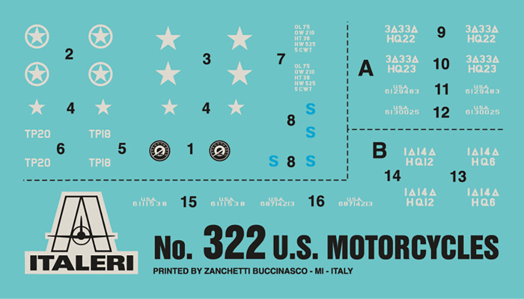 Italeri U.S. Motorcycles Ww2 322