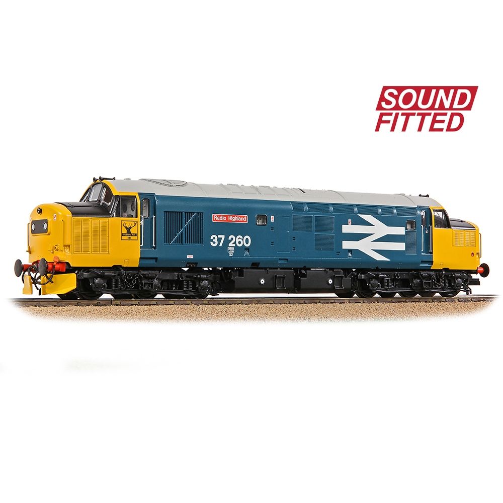 Branchline Class 37/0 Centre Headcode 37260 'Radio Highland' BR Blue (Large Logo) 35-309SF
