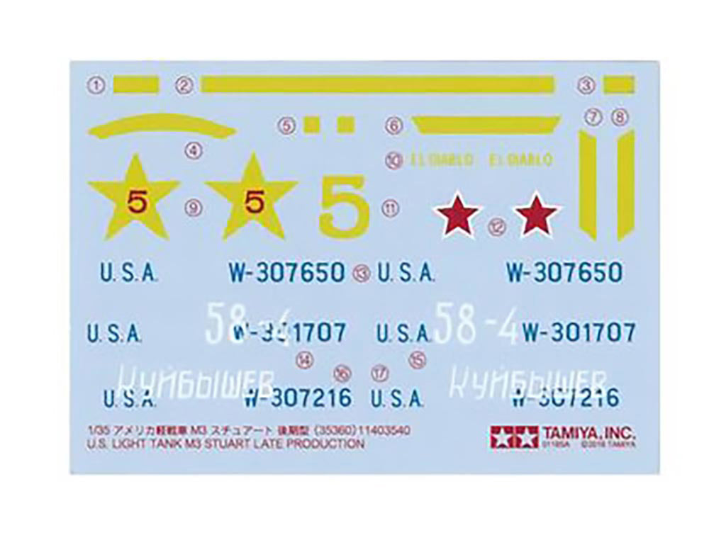 Tamiya Us Light Tank M3 Stuart - Late Production 35360