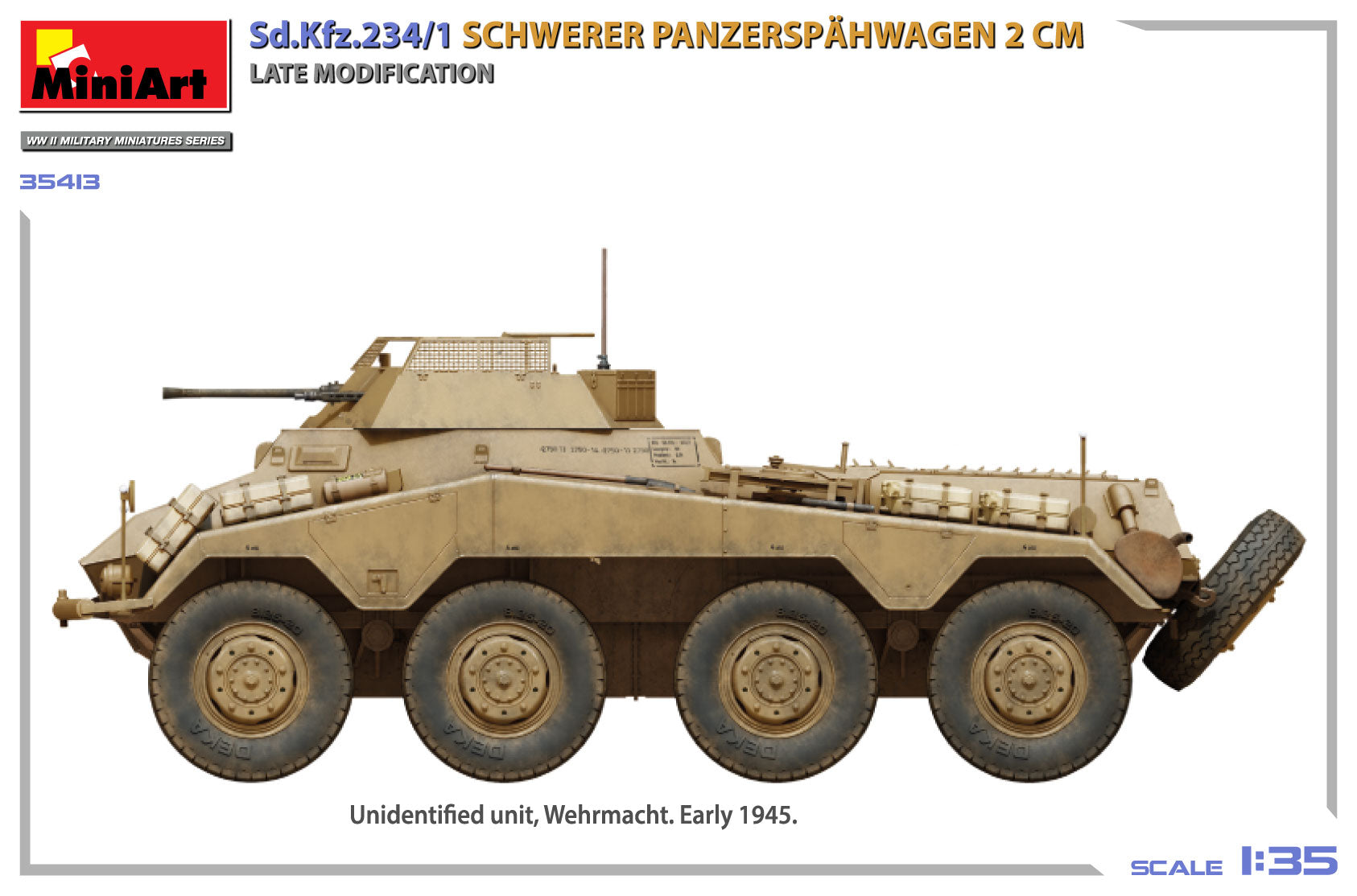 Miniart 1:35 - Sd.Kfz.234/1 Panzerspahwagen (2cm) Late