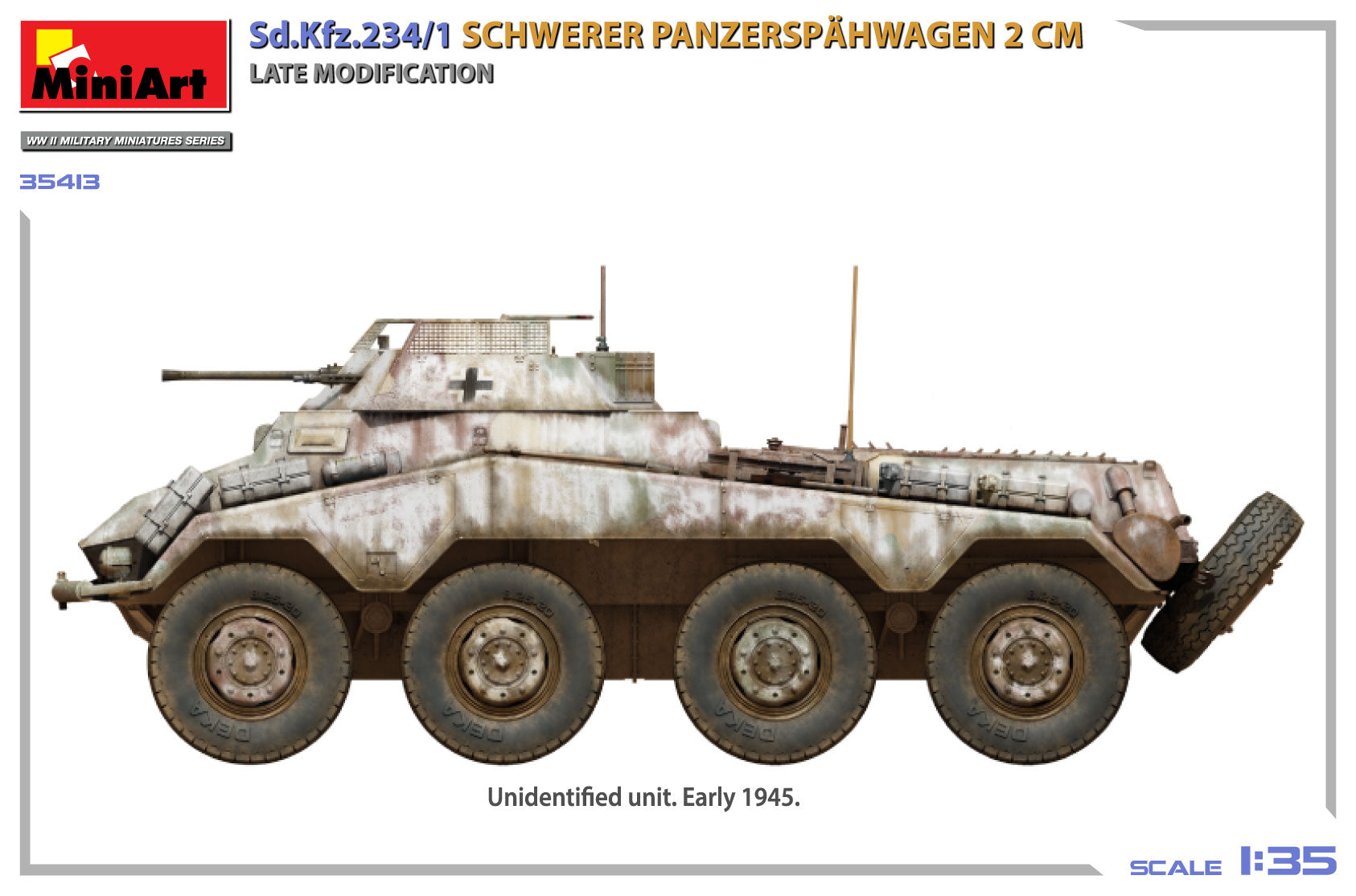 Miniart 1:35 - Sd.Kfz.234/1 Panzerspahwagen (2cm) Late