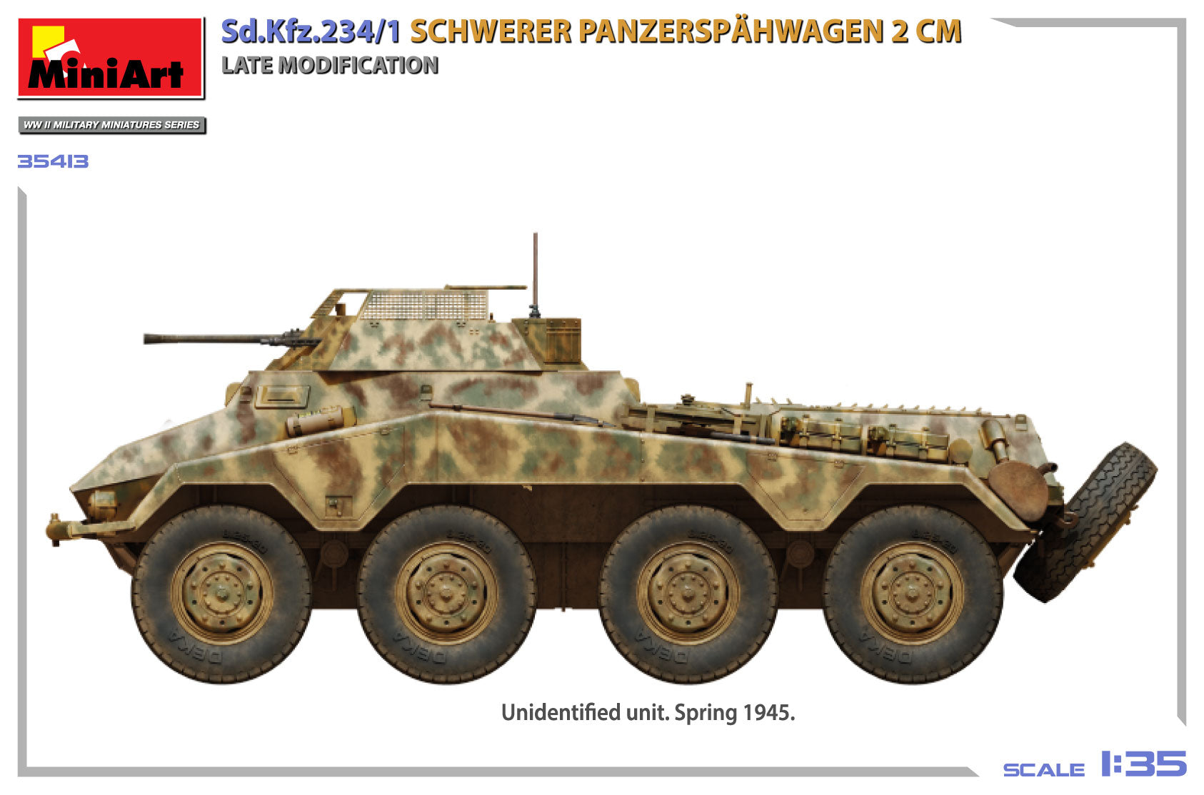 Miniart 1:35 - Sd.Kfz.234/1 Panzerspahwagen (2cm) Late