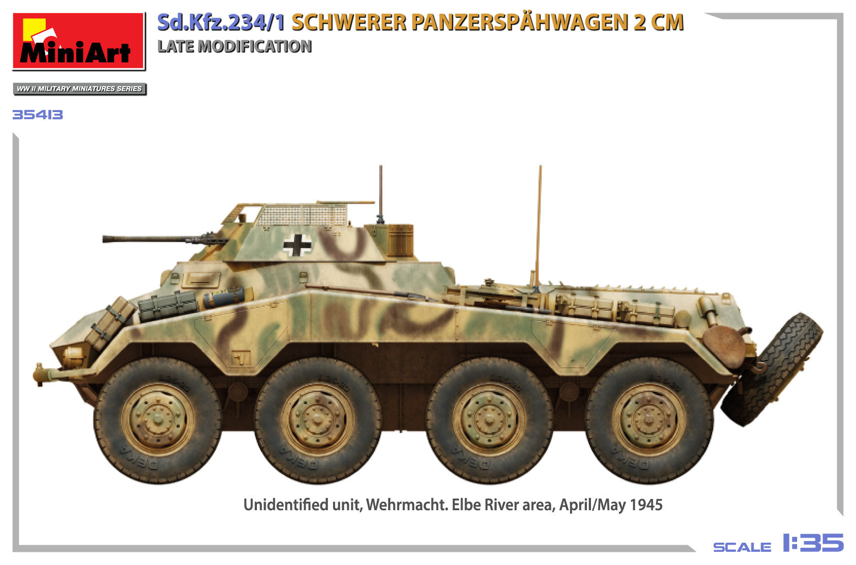 Miniart 1:35 - Sd.Kfz.234/1 Panzerspahwagen (2cm) Late
