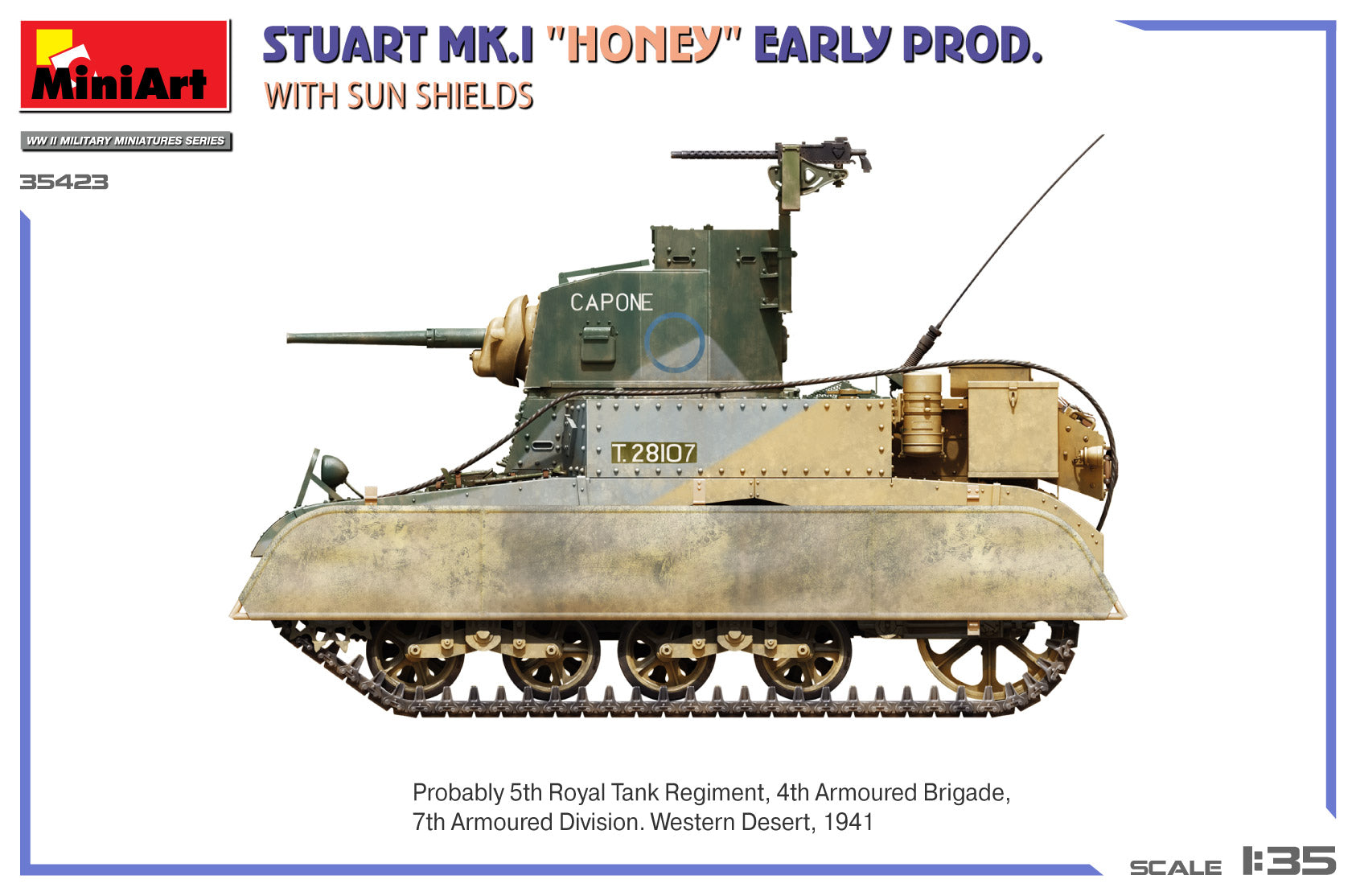 Miniart 1:35 - Stuart Mk.I Honey, Early Prod w/ SunShield
