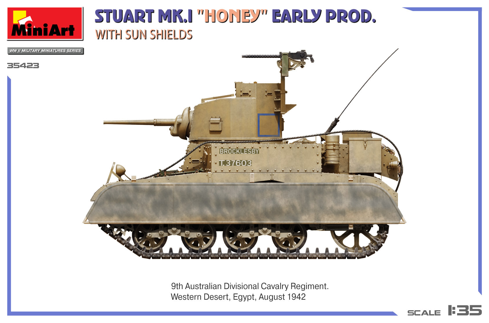 Miniart 1:35 - Stuart Mk.I Honey, Early Prod w/ SunShield