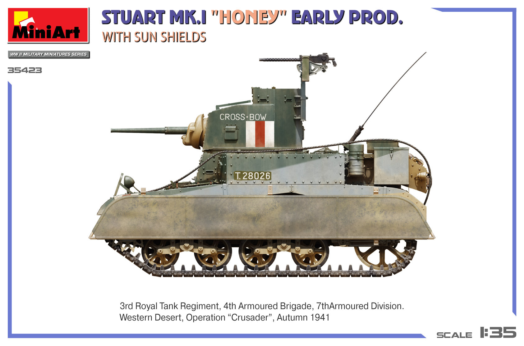 Miniart 1:35 - Stuart Mk.I Honey, Early Prod w/ SunShield