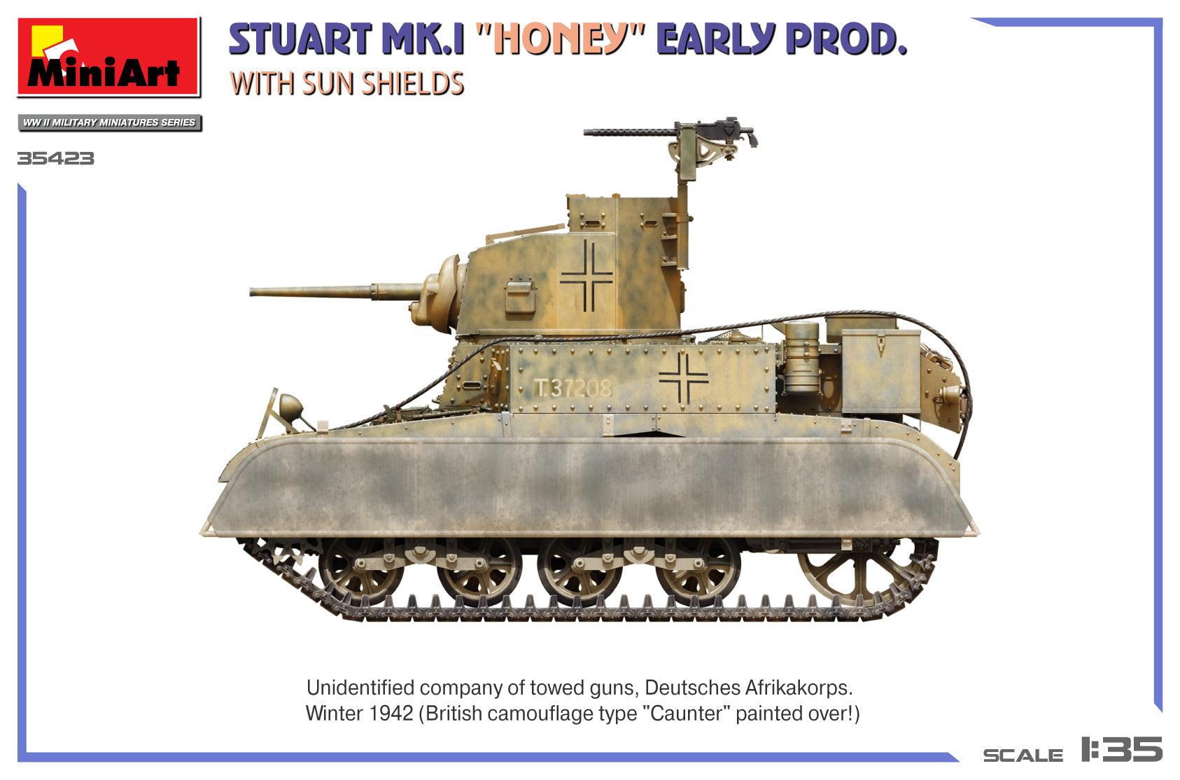 Miniart 1:35 - Stuart Mk.I Honey, Early Prod w/ SunShield
