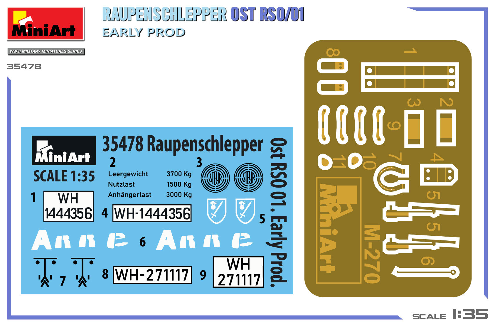 Miniart 1:35 Raupenschlepper Ost RSO/01. Early Prod