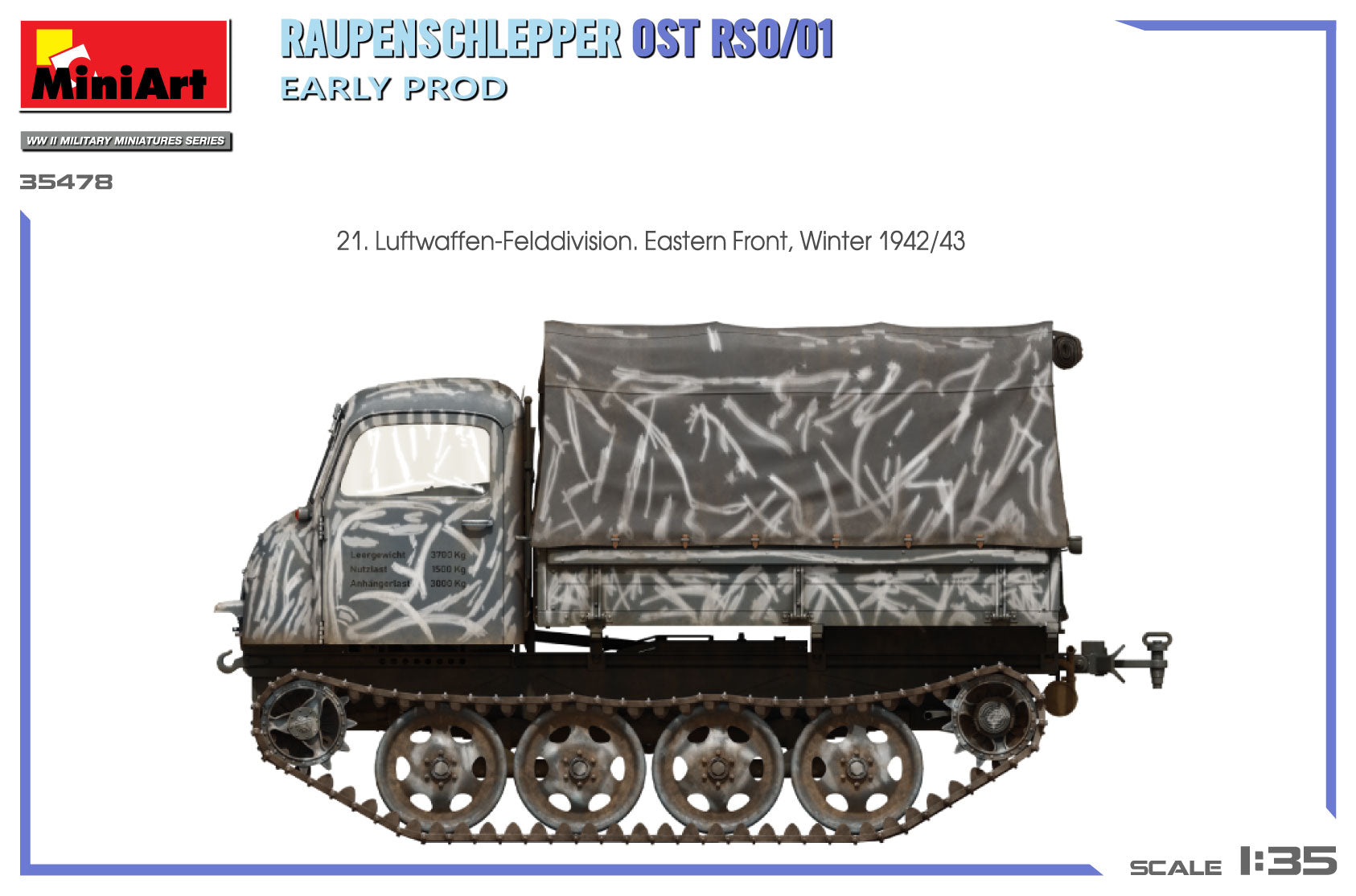 Miniart 1:35 Raupenschlepper Ost RSO/01. Early Prod