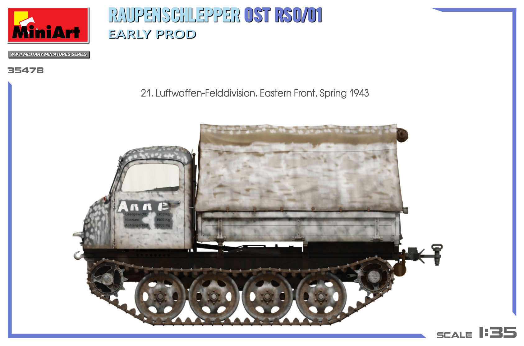 Miniart 1:35 Raupenschlepper Ost RSO/01. Early Prod