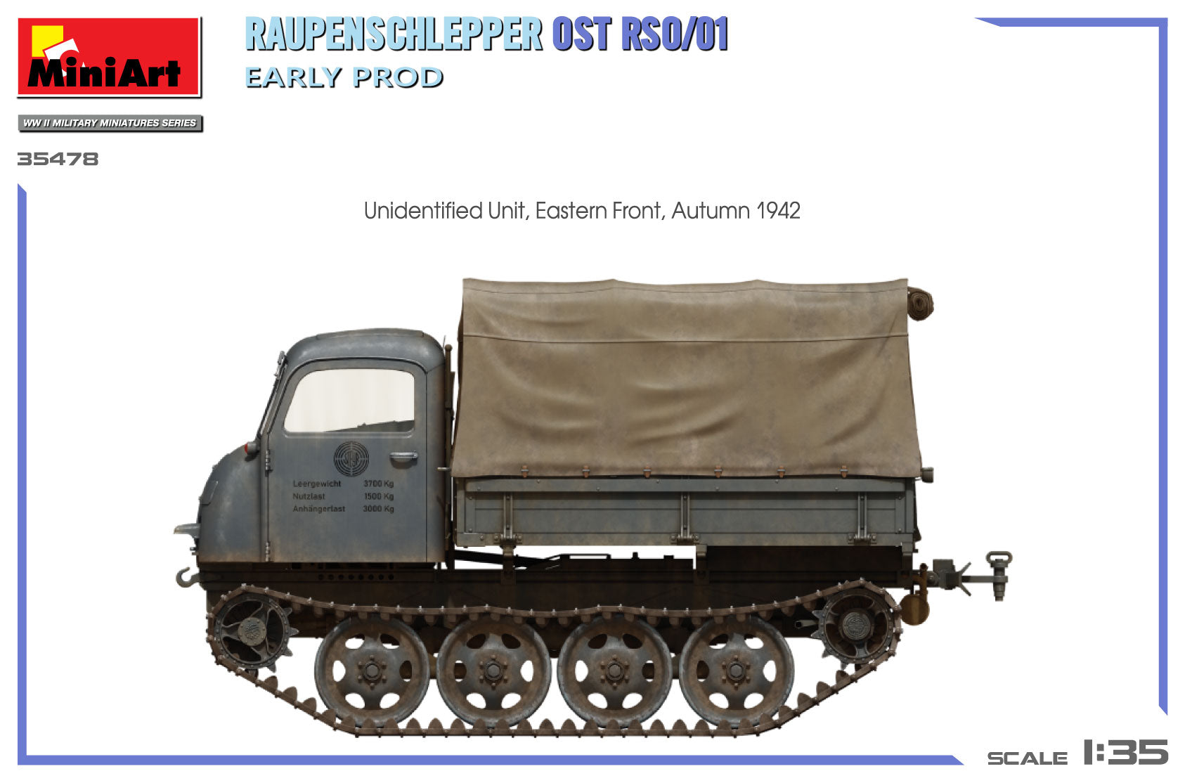 Miniart 1:35 Raupenschlepper Ost RSO/01. Early Prod