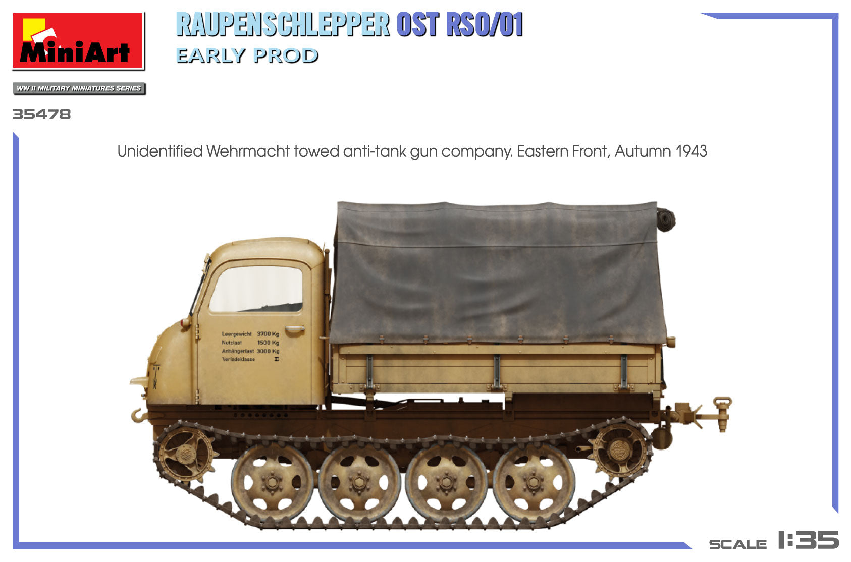 Miniart 1:35 Raupenschlepper Ost RSO/01. Early Prod