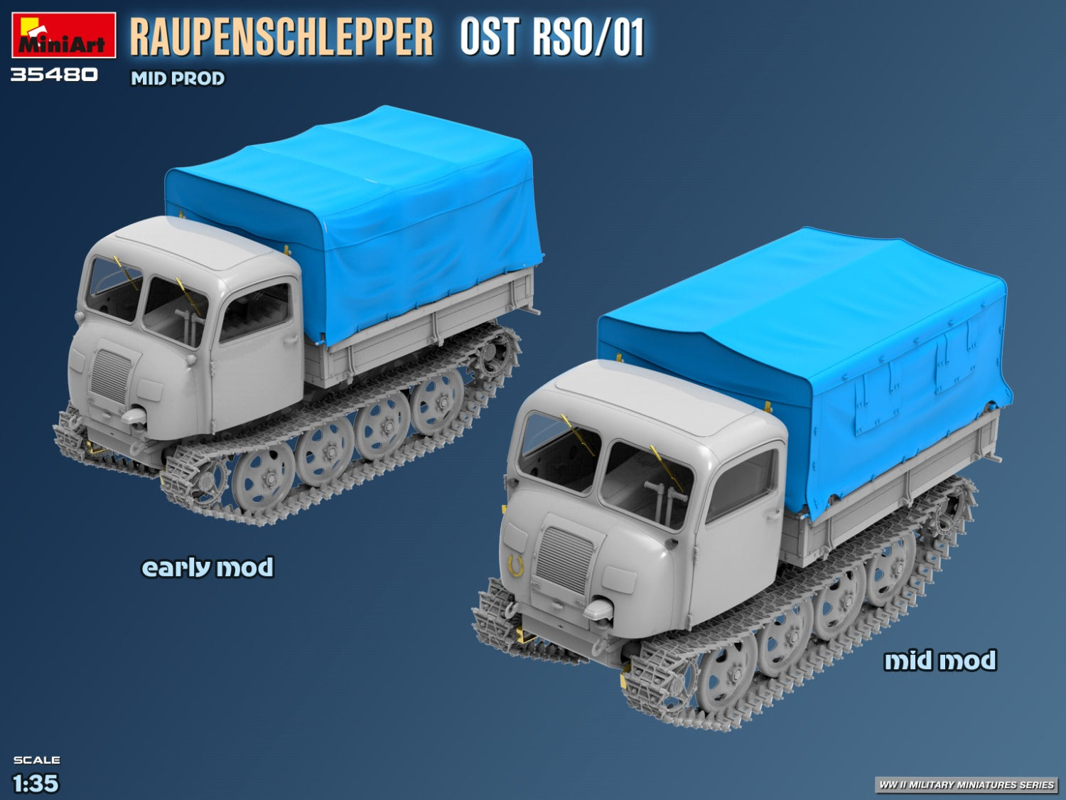 MiniArt 1/35 Raupenschlepper Ost RSO/01 Mid-Prod.