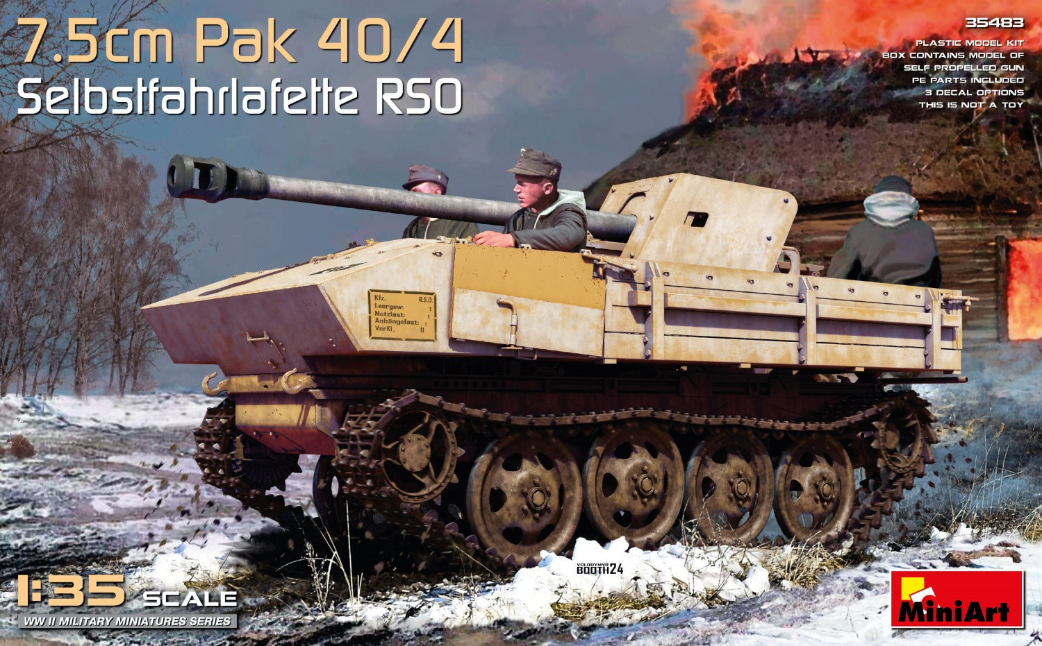Miniart 1:35 - 7.5cm PaK 40/4 Selbstfahrlafette RSO