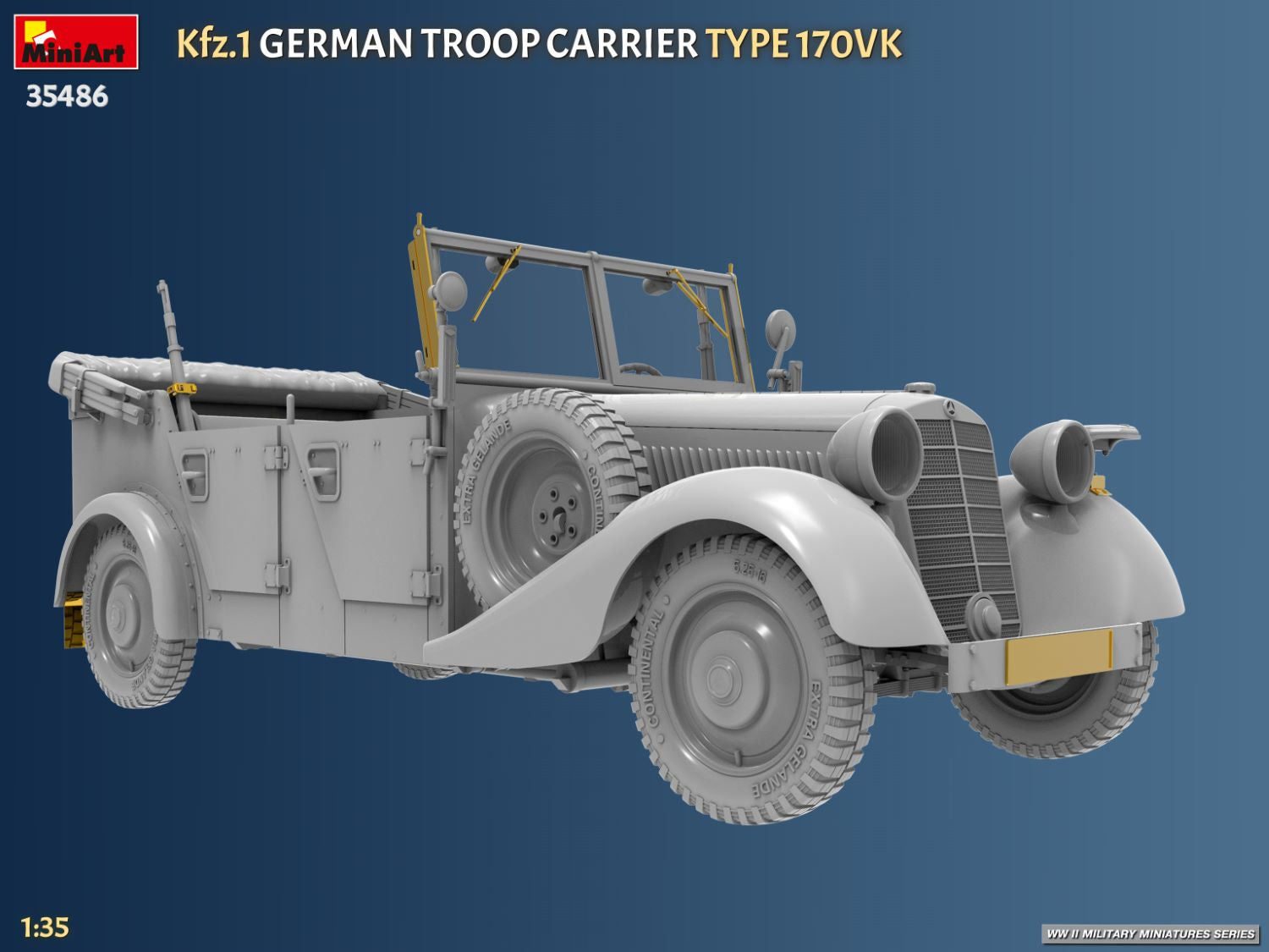 MiniArt Kfz.1 German Troop Carrier Type 170VK 1/35 scale