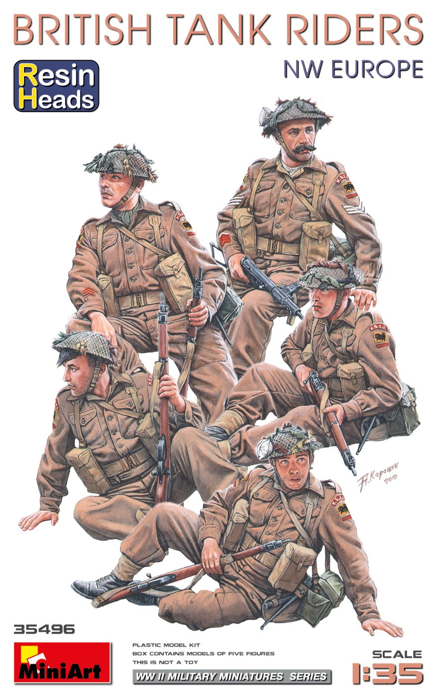 Miniart 1:35 - British Tank Riders NW Europe w/Resin Heads