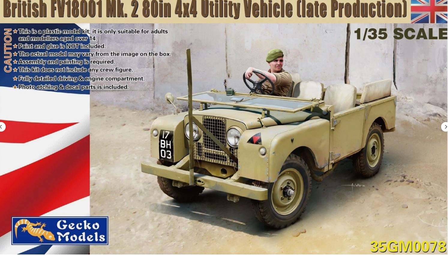 Gecko Models 35GM0078 1/35 British FV18001 Mk. 2 80in 4×4 Utility Vehicle (late)
