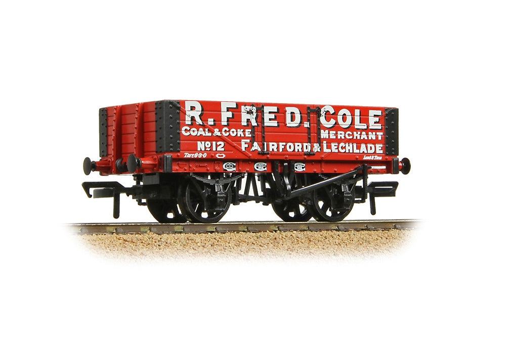 Branchline 5 Plank Wagon Wooden Floor 'R. Fred. Cole Coal & Coke Merchant' Red 37-060A