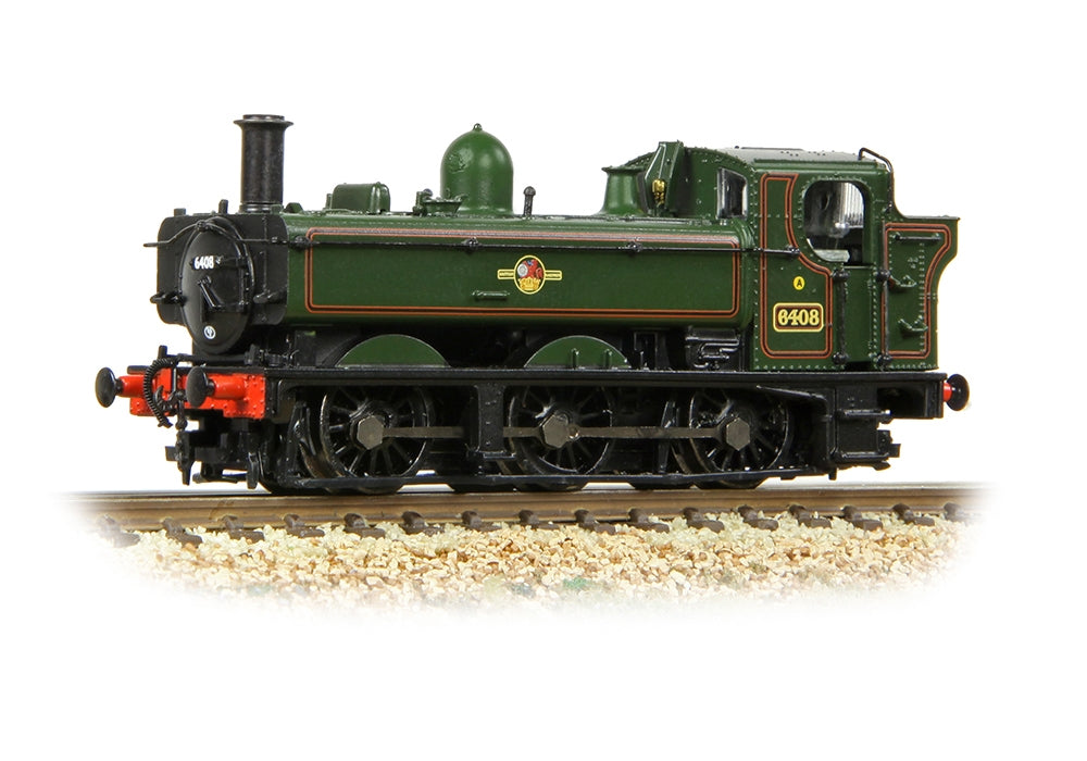 Graham Farish GWR 64xx Pannier Tank 6408 BR Lined Green (Late Crest) 371-987A