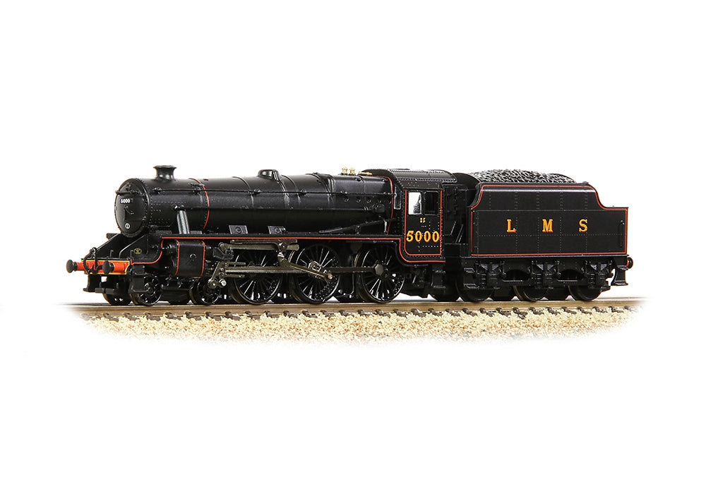 Graham Farish LMS 5mt 'Black 5' With Riveted Tender 5000 LMS Lined Black 372-135A