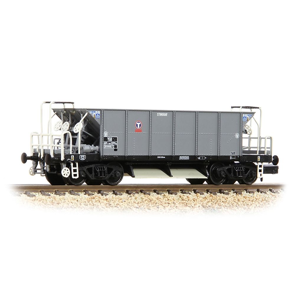 Graham Farish BR YGB 'Stingray' Bogie Hopper Wagon Transrail Grey 377-006