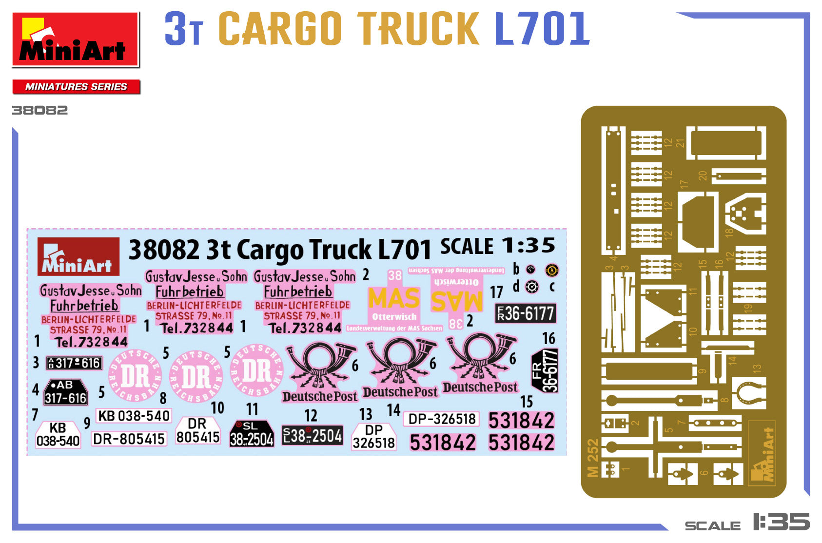 Miniart 1:35 - 3t Cargo Truck L701