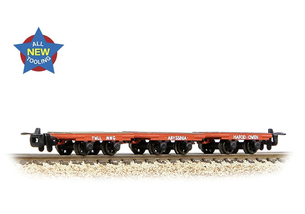 Narrow Gauge Dinorwic Slate Wagons Without Sides 3-Pack Red 393-226