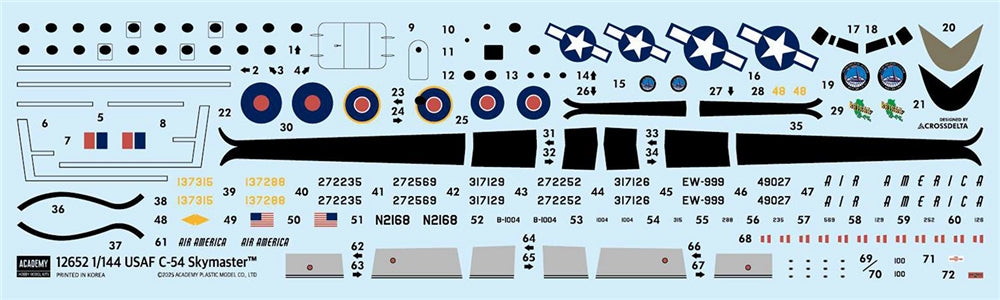 Academy Us Air Force C-54 Skymaster Transport Aircraft PKAY12652