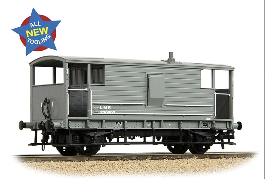 Branchline LMS 20t Brake Van LMS Grey (Small Letters) 38-976