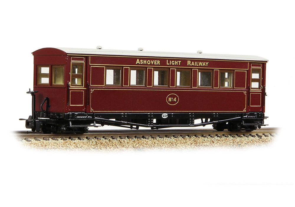 Narrow Gauge Gloucester Bogie Coach Ashover L.R. Crimson No. 4 394-025A