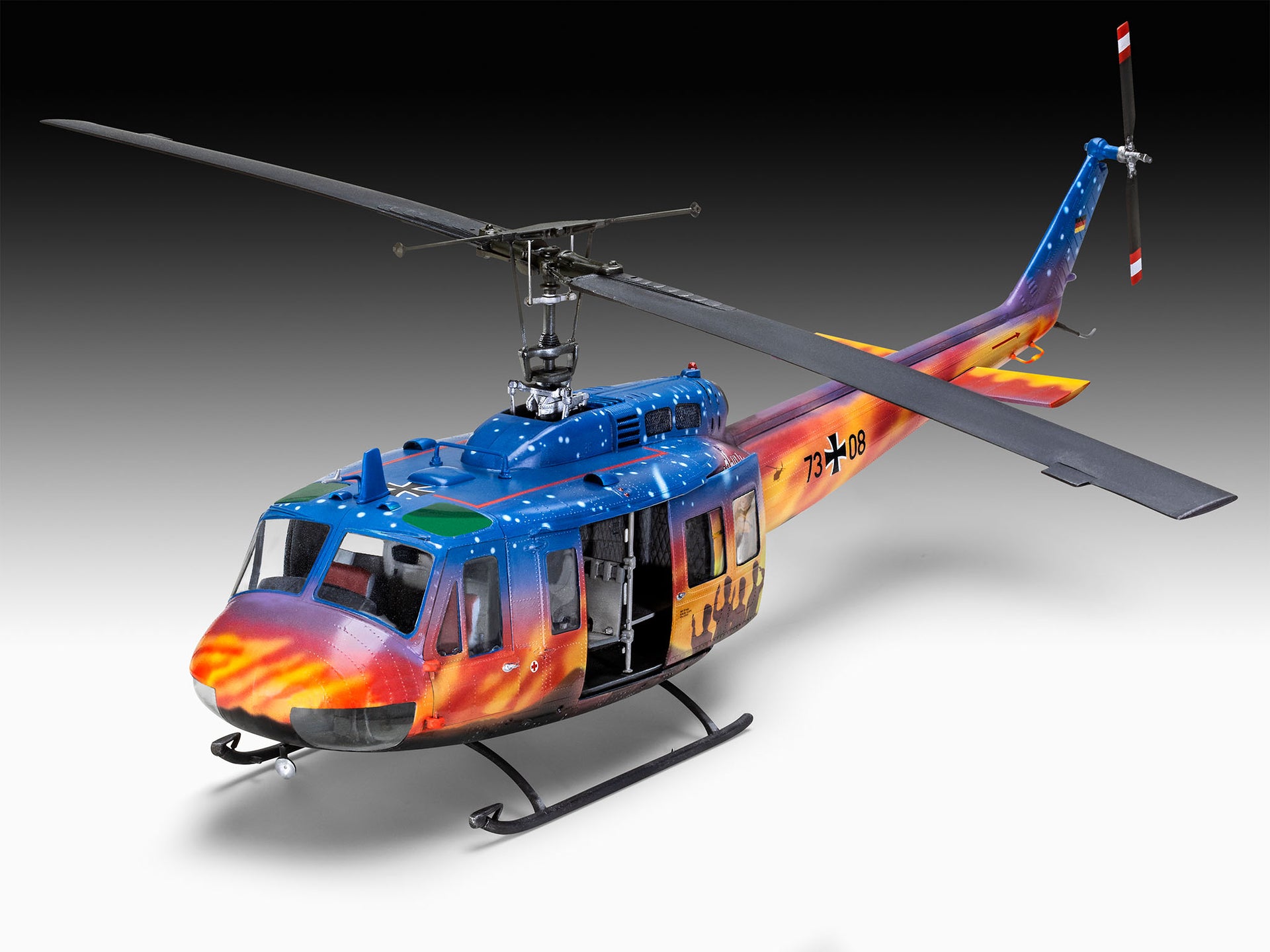 Goodbye Huey - Limited Bell® UH-1D model kit in 1:32 scale with pilot figure and elaborate decal!