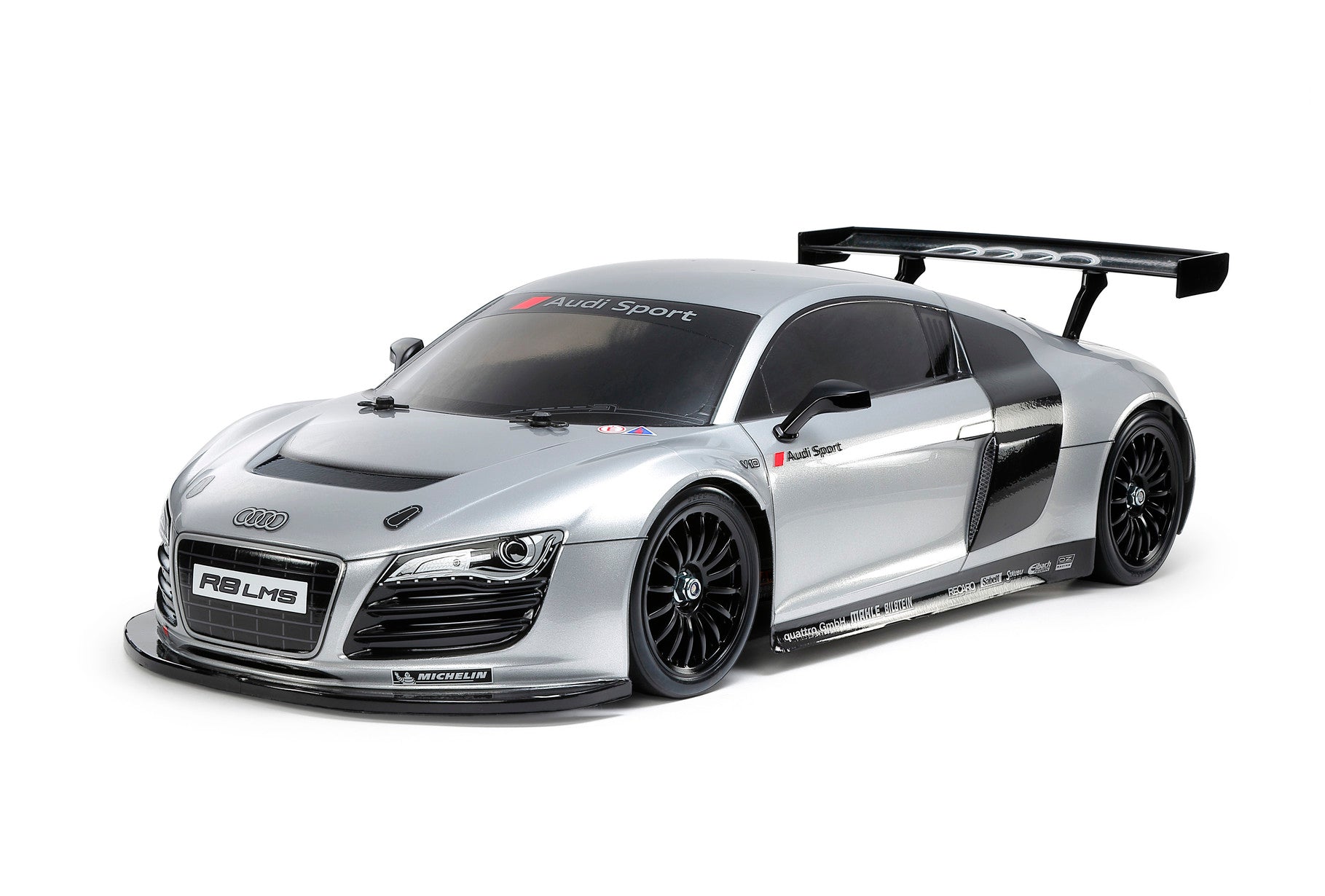 Tamiya Audi R8 LMS 2008 with Silver Painted Body (TT-02) - 47517